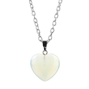 dongsheng New Bohemian Style Handmade Natural Gravel Necklace DIY Tassel Heart Jewerly Necklace Natural Stone Women Gift -30